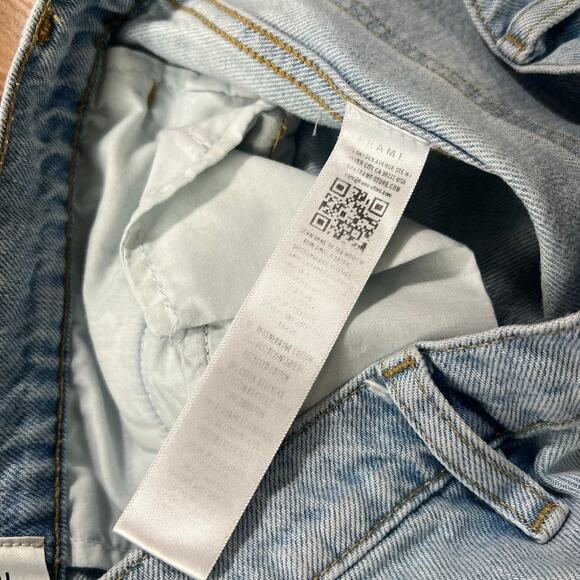 FRAME Le Bardot Light Wash Denim Front Button Patch Pocket Shorts Size 28 - Picture 4 of 5